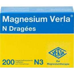 MAGNESIUM VERLA N Dragees 200 St.