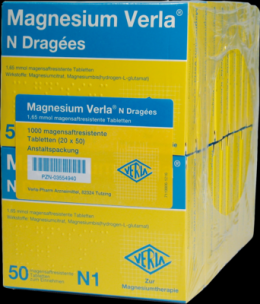 MAGNESIUM VERLA N Dragees 20X50 St