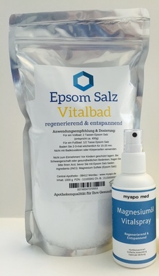 MAGNESIUMÖL + EPSOM SALZ KOMBIPACKUNG SET St