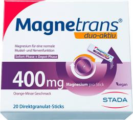 Ein aktuelles Angebot für MAGNETRANS duo-aktiv 400 mg Sticks 20 St Granulat Mineralstoffe - jetzt kaufen, Marke Stada Consumer Health Deutschland Gmbh.