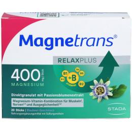 MAGNETRANS Relax+ 400 mg Granulat Sticks Blaubeere 20 St. (60 g)