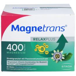 MAGNETRANS Relax+ 400 mg Granulat Sticks Blaubeere 50 St. (150 g)