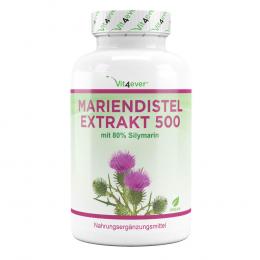 Mariendistel Extrakt 500 - 500mg - 80% Silymarin - 180 Kapseln