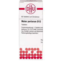 MATER PERLARUM D 12 Tabletten 80 St.