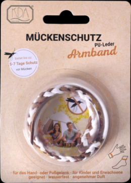 MCKENSCHUTZ Armband PU-Leder braun/wei KDA 1 St