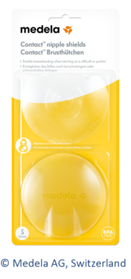 MEDELA Brusthtchen Contact S m.Aufbw.Box 2 St