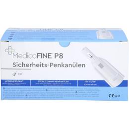 MEDICOFINE P8 Sicherheits-Pen Kanüle 8 mm 100 St.