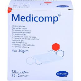 MEDICOMP Vlieskomp.steril 7,5x7,5 cm 4fach 50 St.