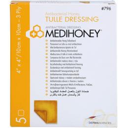 MEDIHONEY antibakterieller Tüllverband 10x10 cm 5 St.