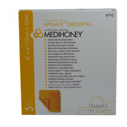 MEDIHONEY Apinate Alginatverband 10x10 cm 5 St