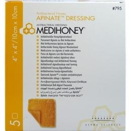 MEDIHONEY Apinate Alginatverband 10x10 cm 5 St.