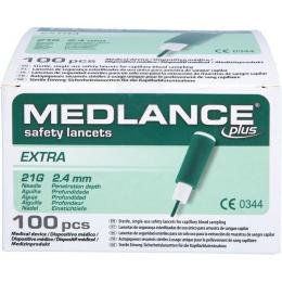 MEDLANCE plus Extra Sicherheitslanz.21 G 2,4mm 100 St.