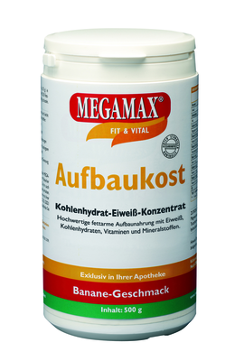 MEGAMAX Aufbaukost Banane Pulver 500 g