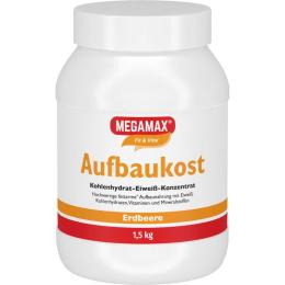 MEGAMAX Aufbaukost Erdbeere Pulver 1,5 kg