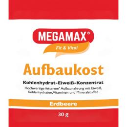 MEGAMAX Aufbaukost Erdbeere Pulver 30 g