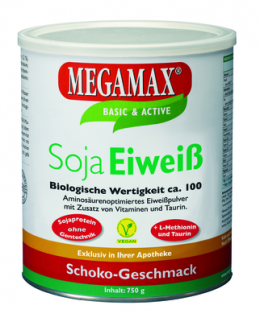 MEGAMAX Soja Eiwei Schoko Pulver 750 g