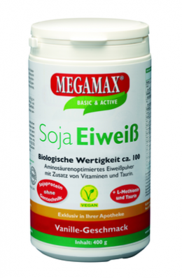 MEGAMAX Soja Eiwei Vanille Pulver 400 g