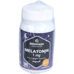 MELATONIN 1 mg hochdosiert vegan Tabletten 180 St.