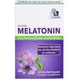 MELATONIN+PASSIONSBLUME+Baldrian Kapseln 60 St.