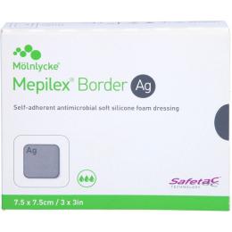 MEPILEX Border Ag Schaumverb.7,5x7,5 cm steril 5 St.