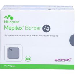 MEPILEX Border Ag Schaumverb.7x7,5 cm steril 10 St.