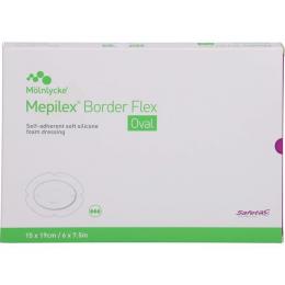 MEPILEX Border Flex Schaumverb.haft.15x19 cm oval 5 St.
