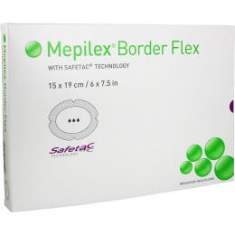 MEPILEX Border Flex Schaumverb.haft.oval 15x19 cm 5 St Verband