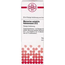 MERCURIUS SOLUBILIS Hahnemanni D 12 Dilution 20 ml
