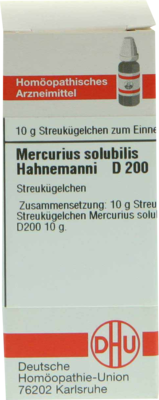 MERCURIUS SOLUBILIS Hahnemanni D 200 Globuli 10 g