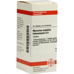 MERCURIUS SOLUBILIS Hahnemanni D 6 Tabletten 80 St Tabletten