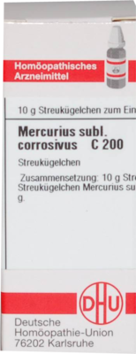 MERCURIUS SUBLIMATUS corrosivus C 200 Globuli 10 g