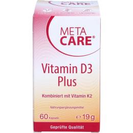 META-CARE Vitamin D3 Plus 10.000 I.E + 80 µg K2 60 St.
