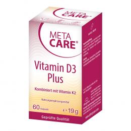 META-CARE Vitamin D3 Plus 10.000 I.E + 80 myg K2 60 St Kapseln