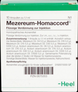 MEZEREUM HOMACCORD Ampullen 10 St