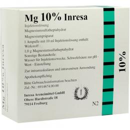 MG 10% Inresa Injektionslösung 10 X 10 ml Injektionslösung