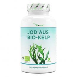 MHD 04/24 Bio Kelp Extrakt (Natürliches Jod) - 365 Tabletten mit 200 µg Jod