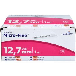 MICRO-FINE Insulinspritze 1 ml U100 12,7 mm 29 G 100 St.