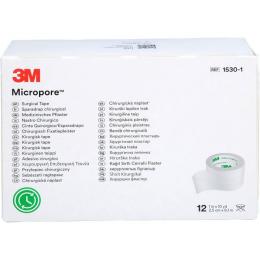 MICROPORE Vliespfl.2,5cmx9,1m weiß 1530-1 12 St.