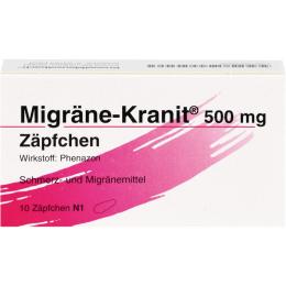 MIGRÄNE KRANIT 500 mg Zäpfchen 10 St.