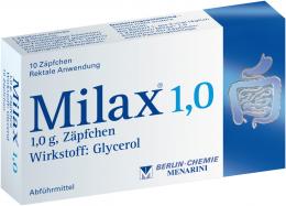 Ein aktuelles Angebot für Milax 1,0 Suppositorien 10 St Suppositorien Verstopfung - jetzt kaufen, Marke Berlin-Chemie AG.