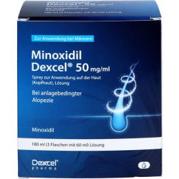 MINOXIDIL Dexcel 50 mg/ml Spray z.Anw.a.d.Kopfhaut 180 ml