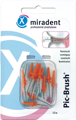 MIRADENT Interd.Pic-Brush Ersatzb.konisch orange 12 St