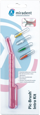 MIRADENT Interd.Pic-Brush Intro Kit 1H+4B.tra.pink 1 St