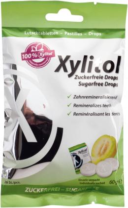MIRADENT Xylitol Drops zuckerfrei Melon 60 g Bonbons