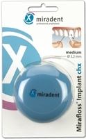 MIRADENT Zahnseide Mirafloss Implant CHX medium 50X15 cm