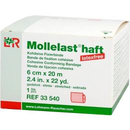 MOLLELAST haft Binden latexfrei 6 cmx20 m rot 1 St.