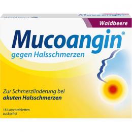 MUCOANGIN Waldbeere 20 mg Lutschtabletten 18 St.
