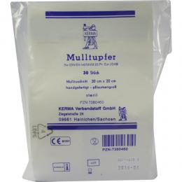 MULLTUPFER 20x20 cm pflaumengross steril 30 St Tupfer