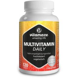 MULTIVITAMIN DAILY ohne Jod vegetarisch Kapseln 120 St.