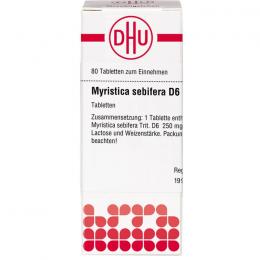 MYRISTICA SEBIFERA D 6 Tabletten 80 St.
